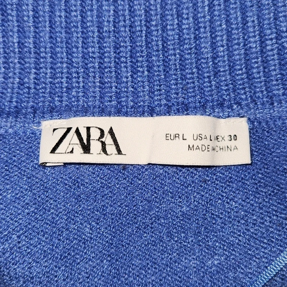 Zara blue knit polo sweater - Picture 8 of 11